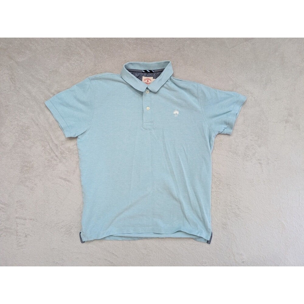 Brooks Brothers Men's Red Fleece Polo Turquoise 100% Cotton Size XL Logo